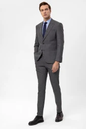 Slimfit Armürlü Takım Elbise - 2