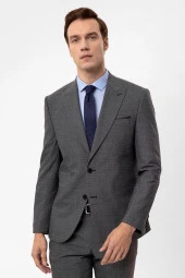 Slimfit Armürlü Takım Elbise - 4