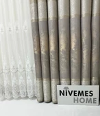 NİVEMESHOME MONALİZZA V-5421 1/3 SIK PİLELİ FON PERDE PERDE APM - 8