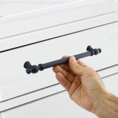 Mobilya Mutfak Dolabı Çekmece Dolap Kapak Kulpu Kulbu Siyah 224 mm Metal Kulp - 2