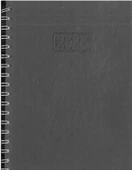 Sim 2026 Ajanda Siyah Spiralli Suni Deri 17x24 hafta sonları birleşik thumbnail 1