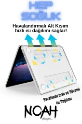 Macbook Pro Kılıf 16 inç A2141 Mac21 Şeffaf Ön Arka Kapak Koruma Sarmaşık - 8