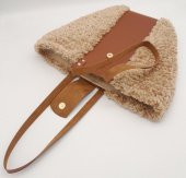 Angel Çanta Aksesuar Suni Deri Kova Model Parlak Gri Renk Çanta Deri Seti Light Gold Metal thumbnail 7