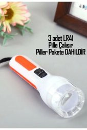 Pilli Mini El Feneri Anahtarlık Lambası Acil Durum Feneri Kulplu T50 - 4