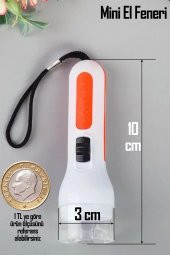 Pilli Mini El Feneri Anahtarlık Lambası Acil Durum Feneri Kulplu T50 - 5