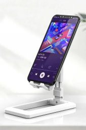 Telefon Standı Katlanabilir Ayarlı Yer Kaplamaz Masaüstü Telefon Tutucu - 1