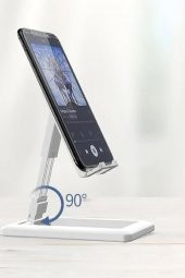 Telefon Standı Katlanabilir Ayarlı Yer Kaplamaz Masaüstü Telefon Tutucu - 6