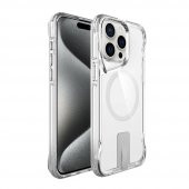 KNY Apple İphone 15 Pro Max Kılıf Magsafeli Standlı Ultra Korumalı T-Max Kapak Şeffaf - 1