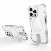 KNY Apple İphone 15 Pro Max Kılıf Magsafeli Standlı Ultra Korumalı T-Max Kapak Şeffaf - 2