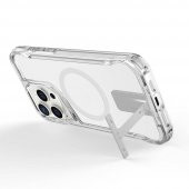 KNY Apple İphone 15 Pro Max Kılıf Magsafeli Standlı Ultra Korumalı T-Max Kapak Şeffaf - 3