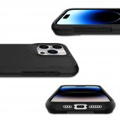 KNY Apple İphone 15 Pro Kılıf Magsafeli Standlı Ultra Korumalı T-Max Şeffaf Kapak Siyah - 4