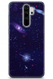 Xiaomi Redmi Note 8 Pro Kılıf Seri Polka 08 Satürn UranüsBaskılı Kılıf - 1