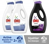 Omo Sıvı Deterjan Active Fresh 1690 Ml-2 + Omo Black 1690 ml - 1