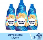 Yumoş Extra Konsantre Çamaşır Yumuşatıcısı Lilyum 1440 ml 60 Yıkama X3 Adet thumbnail 1