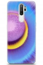 Oppo A5 2020 Kılıf Seri Polka 01 Pembe Sarı MaviTelefon Kılıfı - 1