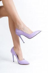 Merve BAŞ® Kadın Lila  İnce Topuk Stiletto 10 Cm - 2