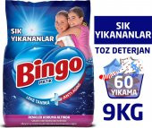 Bingo Sık Yıkananlar Toz Çamaşır Deterjanı 9 kg - 1
