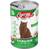 Energy Pet Food Energy Somonlu Kısırlaştırılmış Islak Kedi Konserve Maması 415 Gram 80 Adet - 2