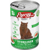 Energy Pet Food Energy Somonlu Kısırlaştırılmış Islak Kedi Konserve Maması 415 Gram 80 Adet - 4