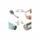 TKK Paslanmaz Çelik Termos Matara 500 ML Pipetli ve Pipetsiz Kullanım (Karışık Renk 1 Adet) - 4