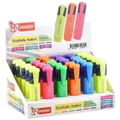 Mikro Mk 701-12 Fosforlu Kalem Sarı - 1