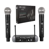 MAGICVOICE PG-42X VHF 2 EL KABLOSUZ TELSİZ MİKROFON (VOLUME KONTROLLÜ) + 525 AMERİKAN FİŞ VERİLECEK - 1