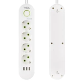 Vea Va-21560 Akım Korumalı Priz 4 Lü 1.5 Metre Uzatma Kablosu 3 Usb Li Anahtarlı Priz - 2