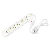 Vea Va-21562 Akım Korumalı Priz 5 Li 1.5 Metre Uzatma Kablosu Usb Li Isıya Dayanıklı 3-16 Amper Anahtarlı - 3