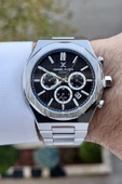 Daniel Klein DKISTE894 Kadranı Siyah Kordonu Gümüş Renk İç Göstergeleri Aktif Klipsli Erkek Kol Saati thumbnail 2