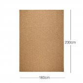 Ocean Home Textile Yıkanabilir Jüt Görünümlü Naturel Renk Hasır Desenli Halı Kilim 160 x 230 cm - 4