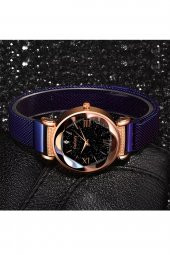 Kadın Kol Saati Lüks Moda Şık Trend Bayan Saat Mor Renk thumbnail 3