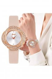 Kadın Kol Saati Lüks Moda Şık Trend Saat Rose Gold thumbnail 1