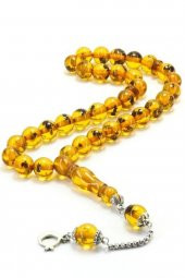 Karınca Fosilli Toz Kehribar Tesbih thumbnail 1