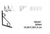 Beşel Ferforje Raf Altı Mat Siyah 15,5x11,5x1,4 cm No:1 (2 Adet) - 3