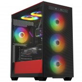 Rampage BLAZE Mesh Temperli Camlı Siyah 4* 12cm ARGB Fan M-ATX Mid-T Gaming Oyuncu Kasası - 1