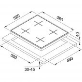 Franke FHNG 604 4G TC BK C Ankastre Ocak Siyah - 2