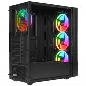 Everest DUSK PEAK 600W Temperli Camlı 4*12cm RGB Fan ATX Mid-T Gaming Oyuncu Kasası - 3