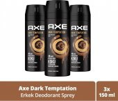 Axe Erkek Deodorant & Bodyspray Dark Temptation 48 Saat Etkileyici Koku 150 Ml X3 - 1