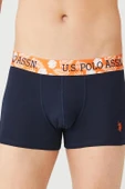 U.S. Polo Assn. Erkek Ekonomik 3'lü Kutulu Pamuklu Desenli Düz Rahat Boxer thumbnail 7