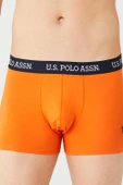 U.S. Polo Assn. Erkek Ekonomik 3'lü Kutulu Pamuklu Desenli Düz Rahat Boxer thumbnail 8