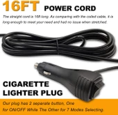 7 fonksiyonlu tepe lambası çakarlı mıknatıslı dikey model 12-30v kırmızı / LAIK537-2 thumbnail 5