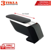 VW Polo V 2009-2012 Premium HQ Lüks ABS Ayaklı Gri-Siyah Kolçak - 2
