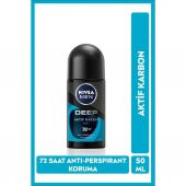 Nivea Men Erkek Roll-on Deep Aktif Karbon Beat 50ml - 1