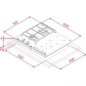 Teka JZC 64322 ABC BK (E4) 60 cm Siyah Camlı İndüksiyonlu + Gazlı Hibrit Ocak - 5