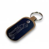 Sasta Deri Anahtarlık Metal Baskılı – Limuzin Model Araç - 1
