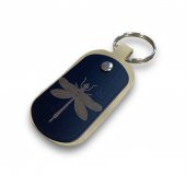 Sasta Deri Anahtarlık Metal Baskılı – Kelebek - 1