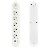 Vea VA-21562 Akım Korumalı Priz 5 Li 1.5 Metre Uzatma Kablosu Usb Li Isıya Dayanıklı 3-16 Amper Anahtarlı - 2