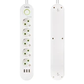 Vea VA-21562 Akım Korumalı Priz 5 Li 1.5 Metre Uzatma Kablosu Usb Li Isıya Dayanıklı 3-16 Amper Anahtarlı - 6