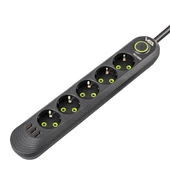 Vea VA-21561 Akım Korumalı Priz 5 Li 1.5 Metre Uzatma Kablosu Usb li Isıya Dayanıklı 3-16 Amper Anahtarlı - 8