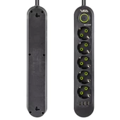 Vea VA-21561 Akım Korumalı Priz 5 Li 1.5 Metre Uzatma Kablosu Usb li Isıya Dayanıklı 3-16 Amper Anahtarlı - 2